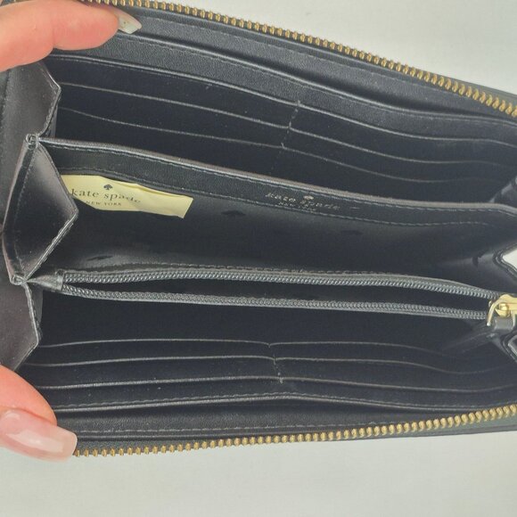 Kate Spade Studded Black Leather Wallet - Picture 8 of 16